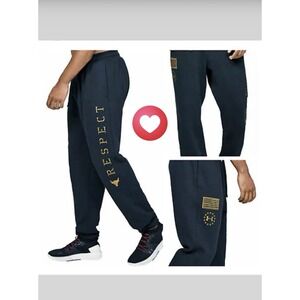 Under Armour Project Rock men's fleece joggers Patriotic Respect Large